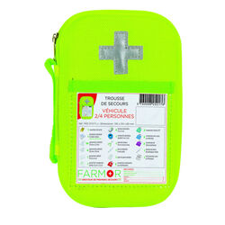 Trousse secours fluo V&Eacute;HICULE 2/4 PERSONNES Fleury-sur-Orne
